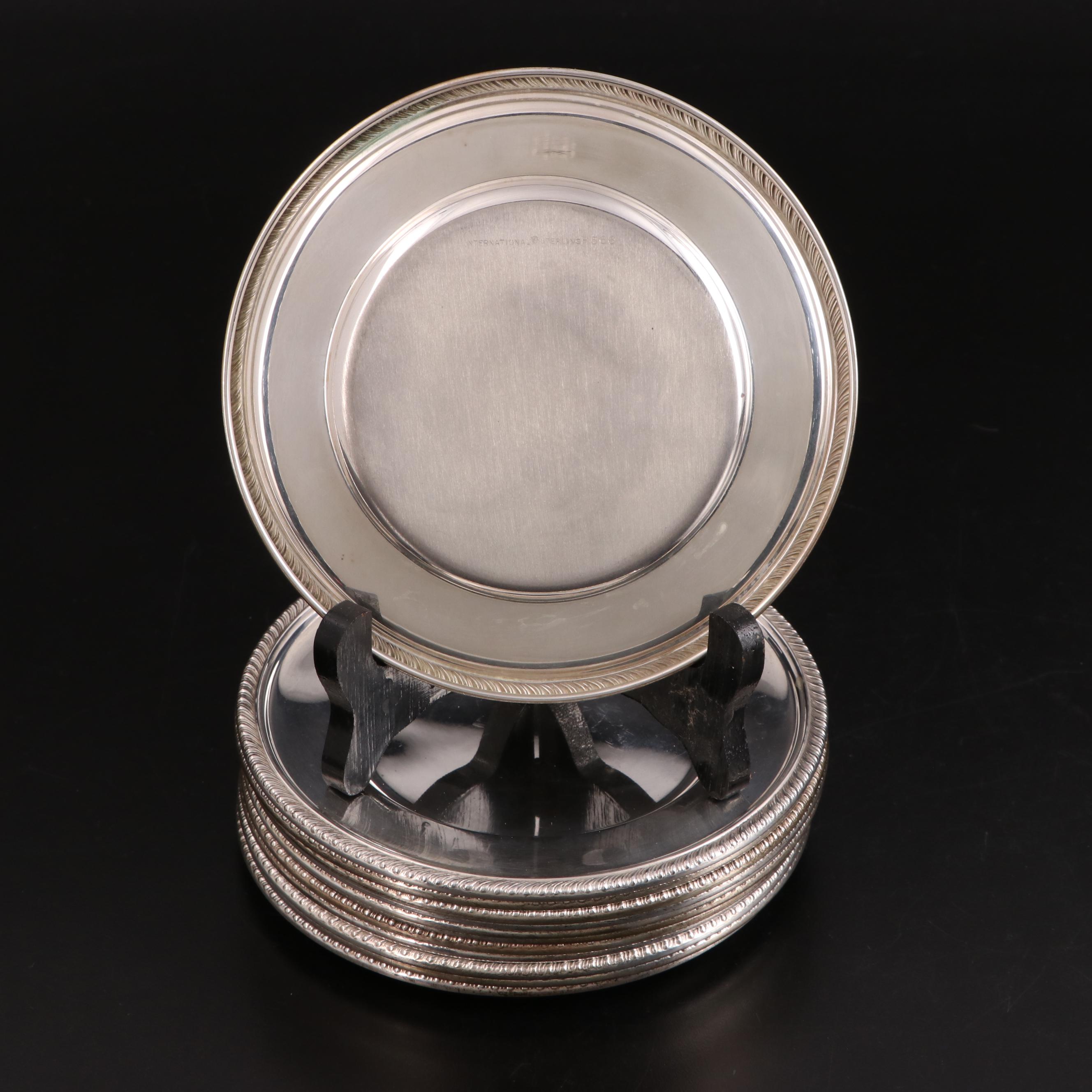 International Sterling Silver Bread and Butter Plates, 20th Century EBTH