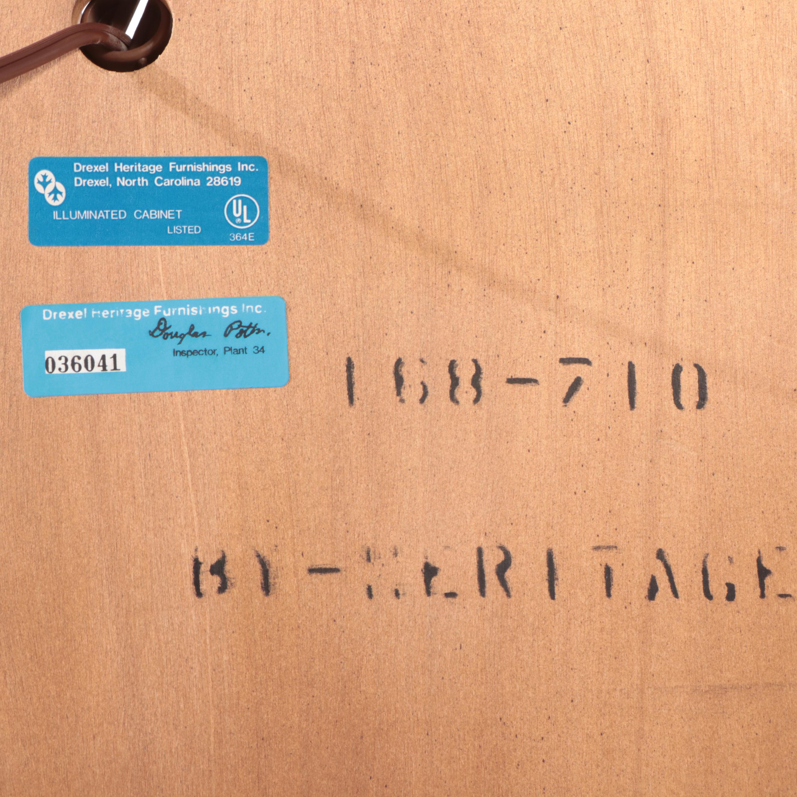 Drexel Heritage Modernist Walnut Display Mid to Late 20th