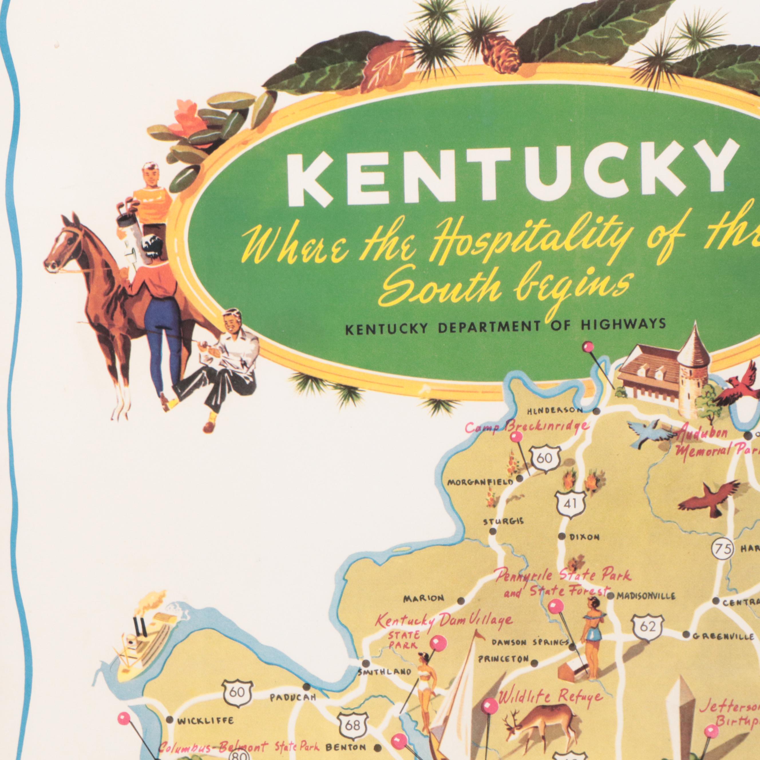 Digital Print of Kentucky Highways, Mid20th Century EBTH