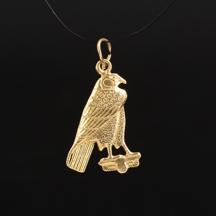Egyptian 18K Horus Pendant