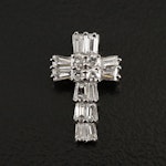 Platinum 0.33 CTW Diamond Cross Pendant