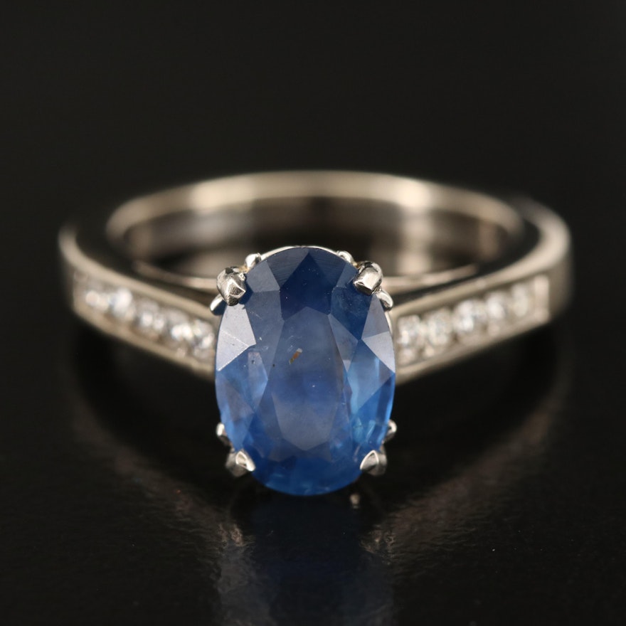 14K 2.08 CT Sapphire and Diamond Ring
