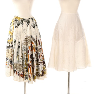 Papillon Sequin Circle Skirt and Other Embroidered Flare Skirt