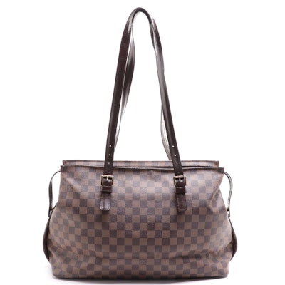 Louis Vuitton Chelsea Shoulder Bag in Damier Canvas and Leather