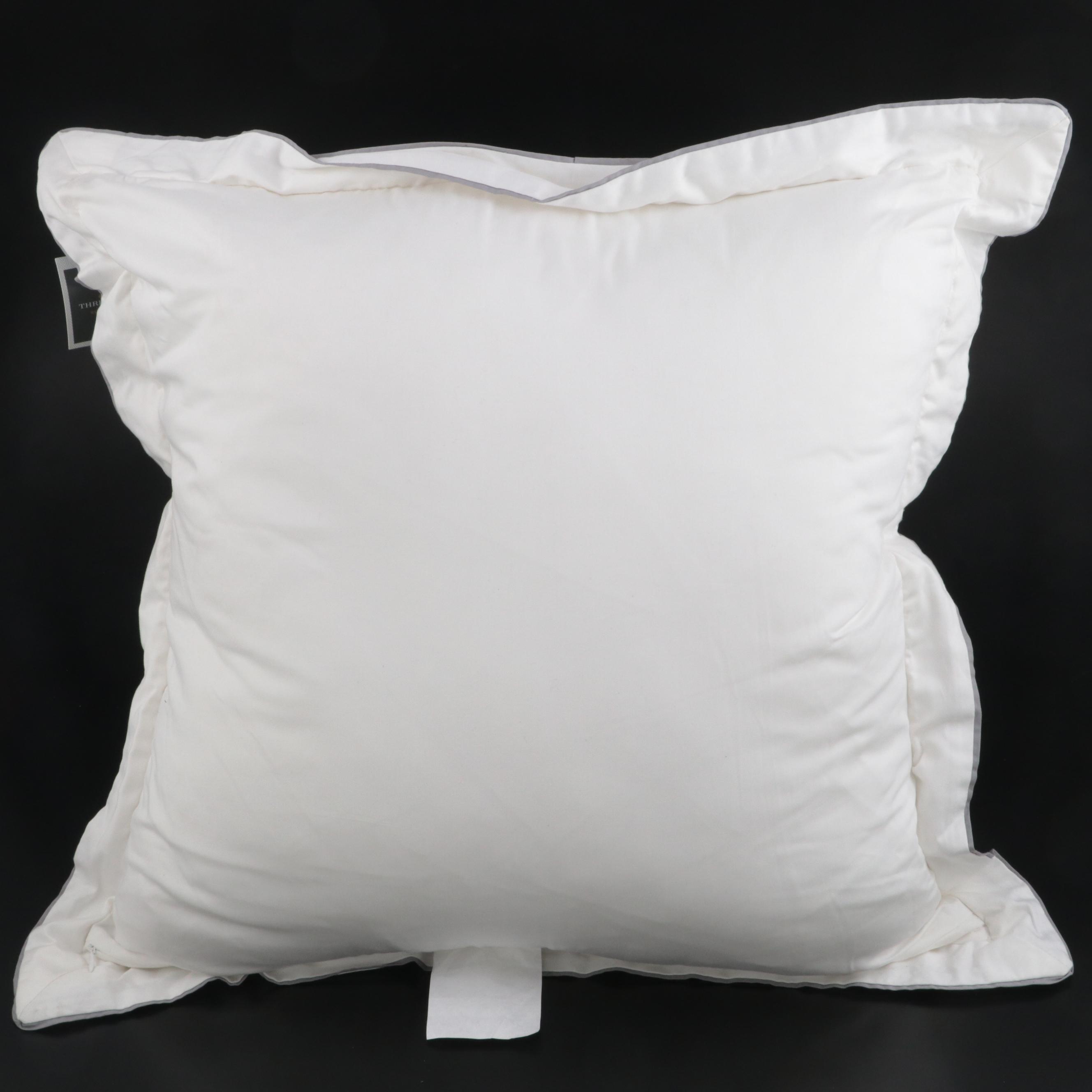 Three Threshold Signature Gray Border Euro Bed Pillows EBTH
