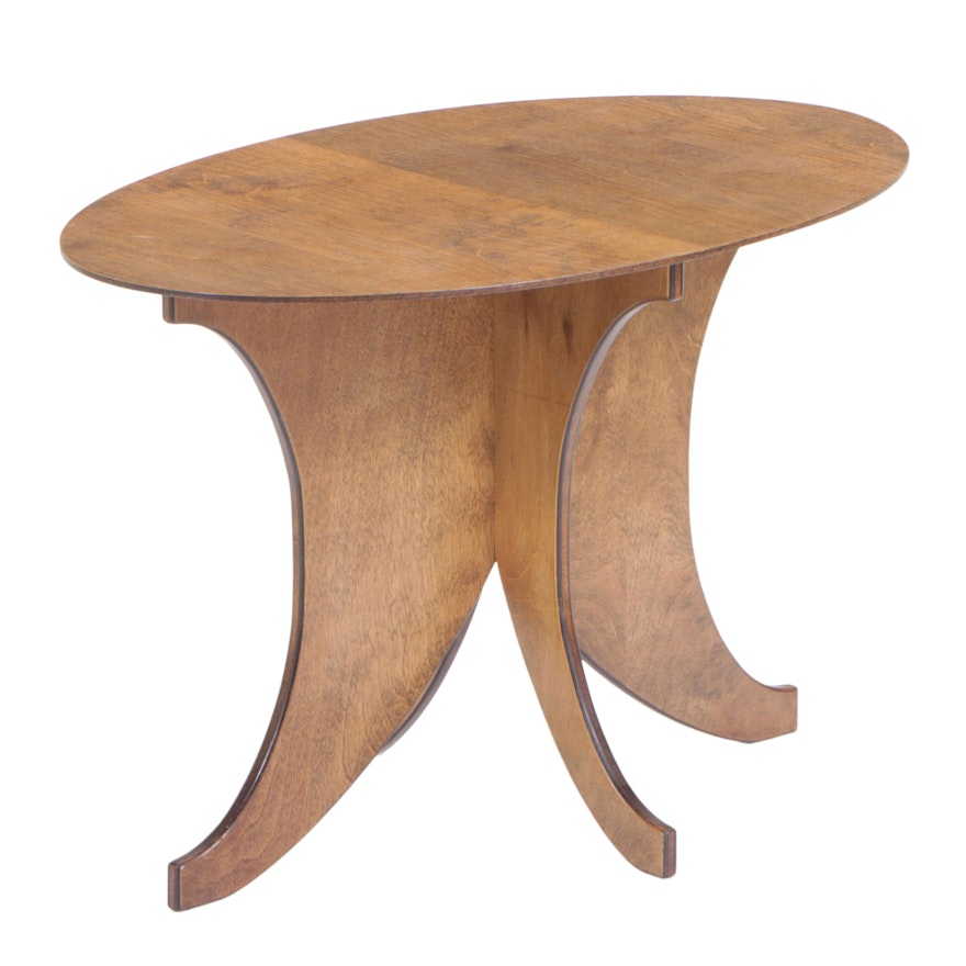 Contemporary Plywood Side Table, signed "Gilbert G. Liechty"