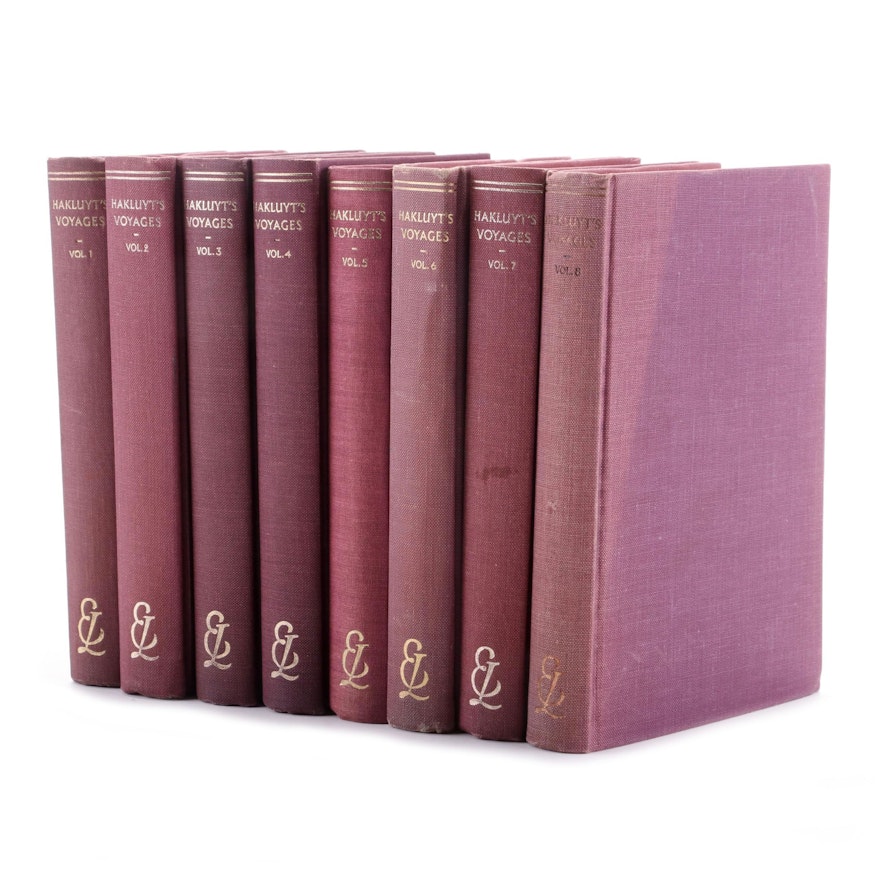 "Voyages" Complete Eight-Volume Set by Richard Hakluyt, 1962–1967