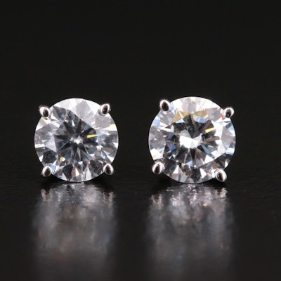 14K 1.25 CTW Lab Grown Diamond Solitaire Stud Earrings