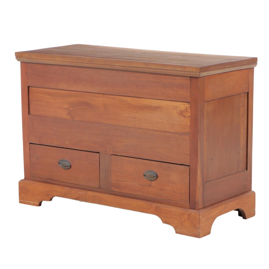 Chippendale Style Walnut, Cherrywood, and Poplar Blanket Chest