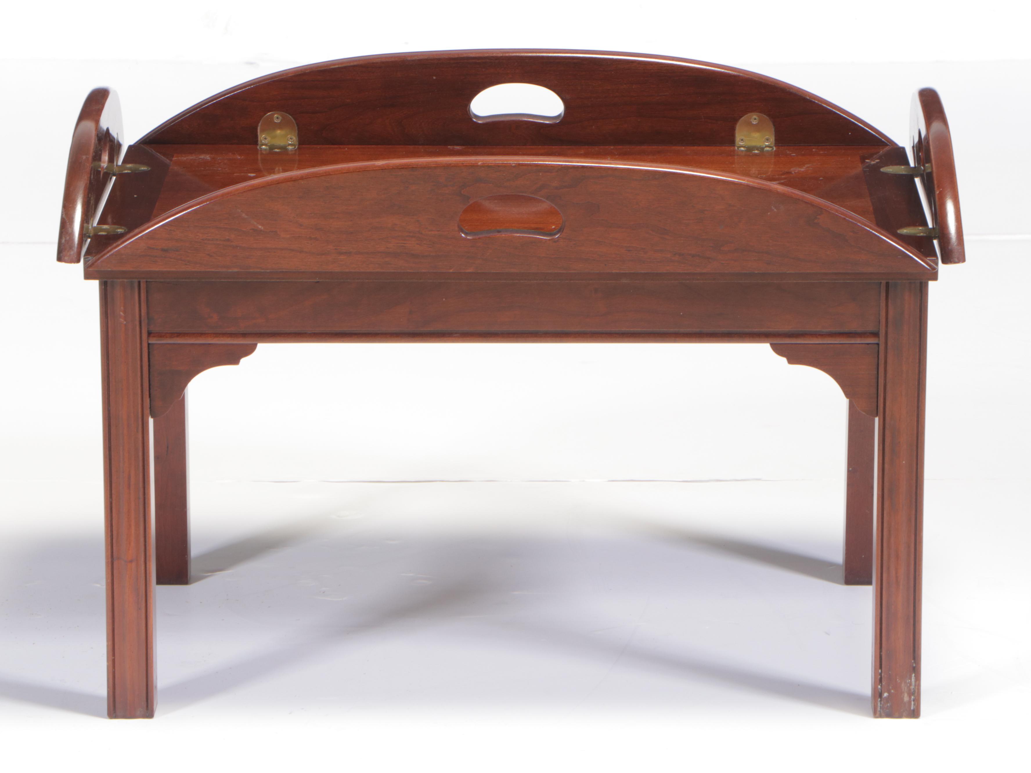 Thomasville Chippendale Style Cherrywood Butler's Tray Coffee Table EBTH