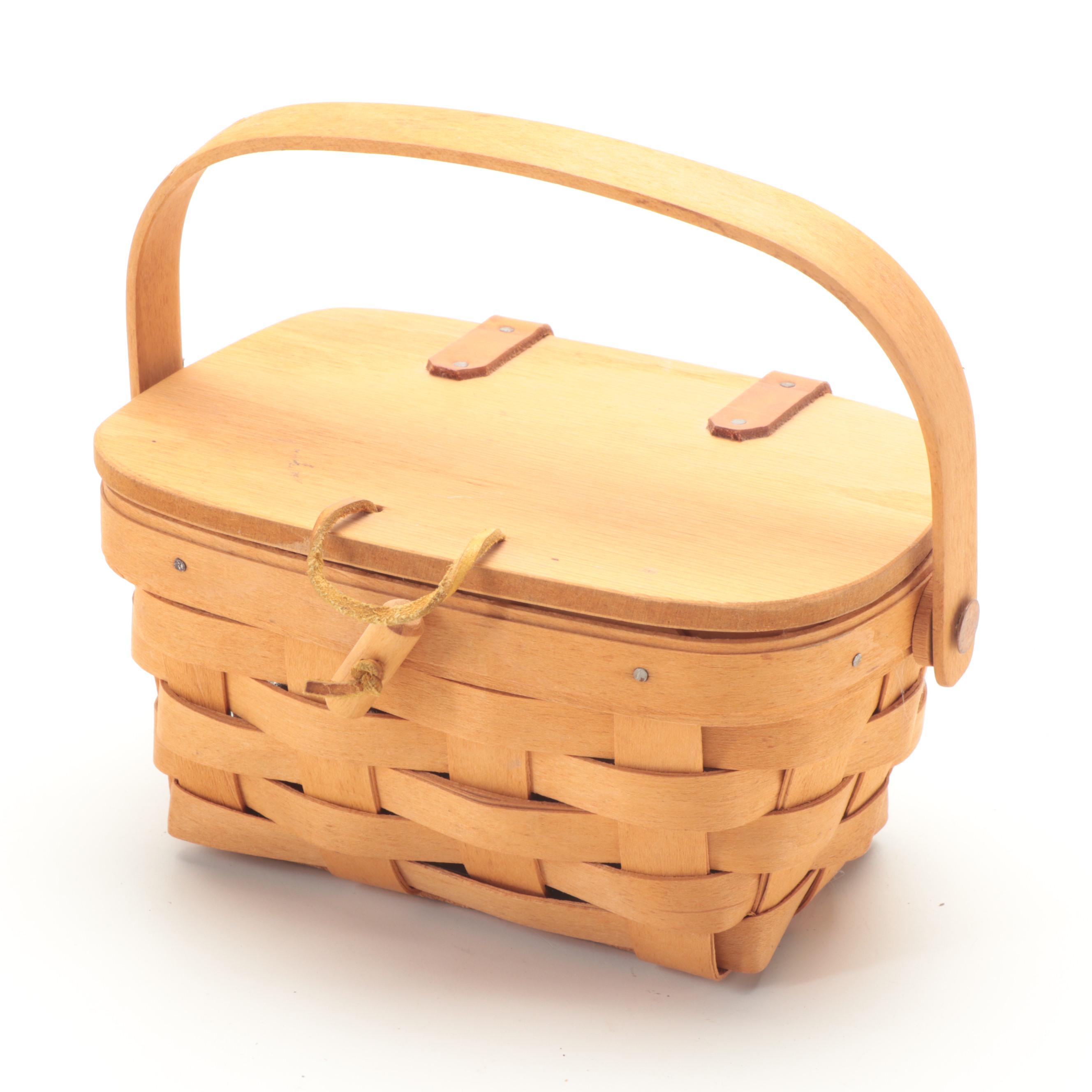 Redmon Picnic Basket with Longaberger Kiddie Purse and Royce Hanging