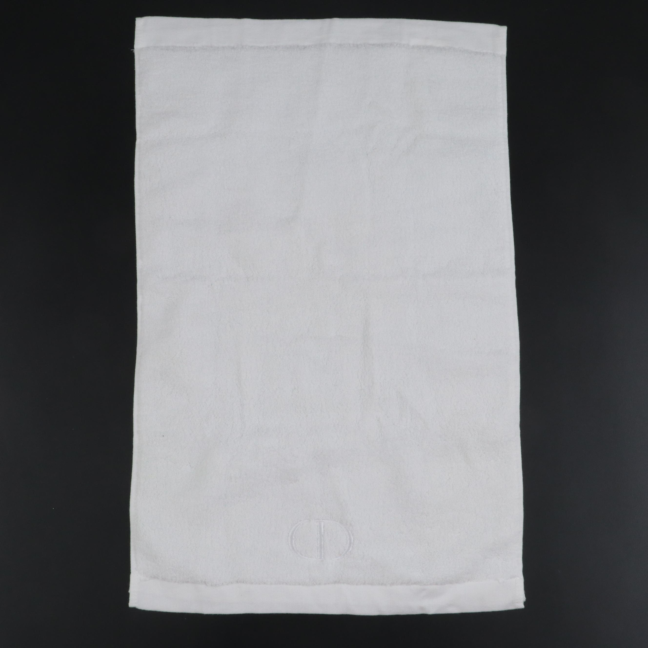Christian Dior Beauty Monogrammed Cotton Hand Towel EBTH