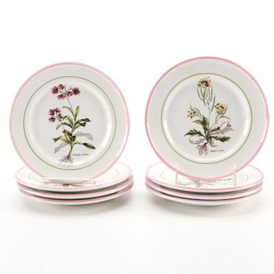 Italian Primula Pottery Botanical  Salad Plates