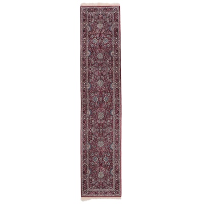 2'7 x 12'8 Hand-Knotted Indo-Persian Tabriz Style Carpet Runner