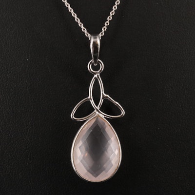 Sterling Gemstone Pendant Necklace