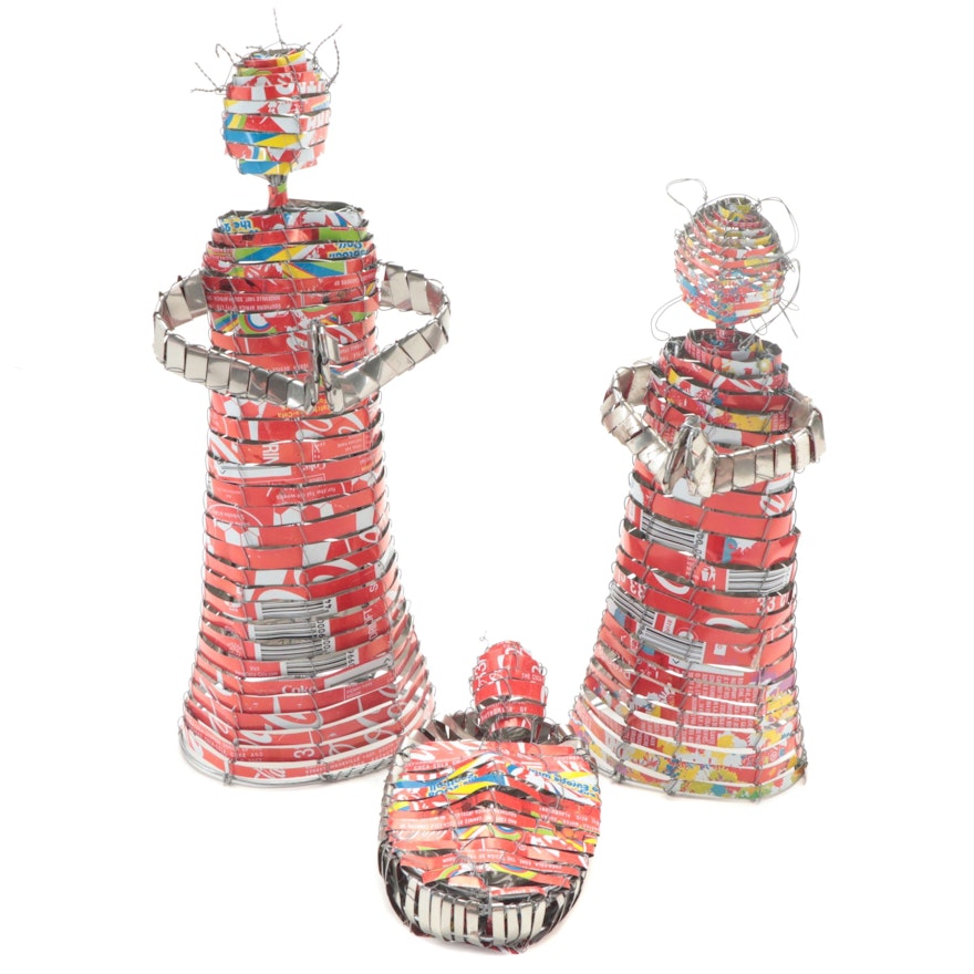 South African Coca-Cola Can Metalwork Nativity Sculptures