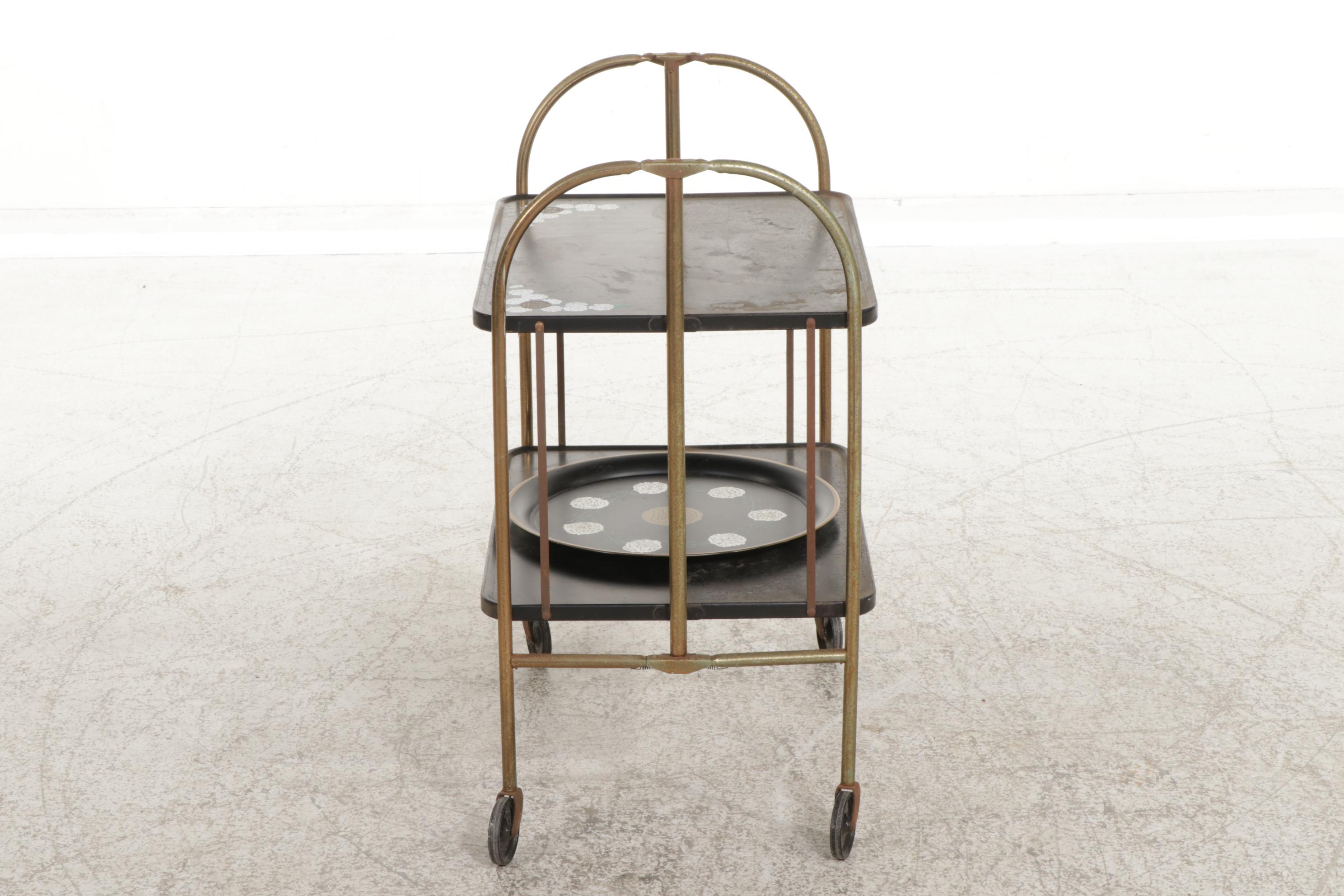 ReLyOn Metal Prods. Fold'n Roll "VersaTable" Serving Cart & Tray