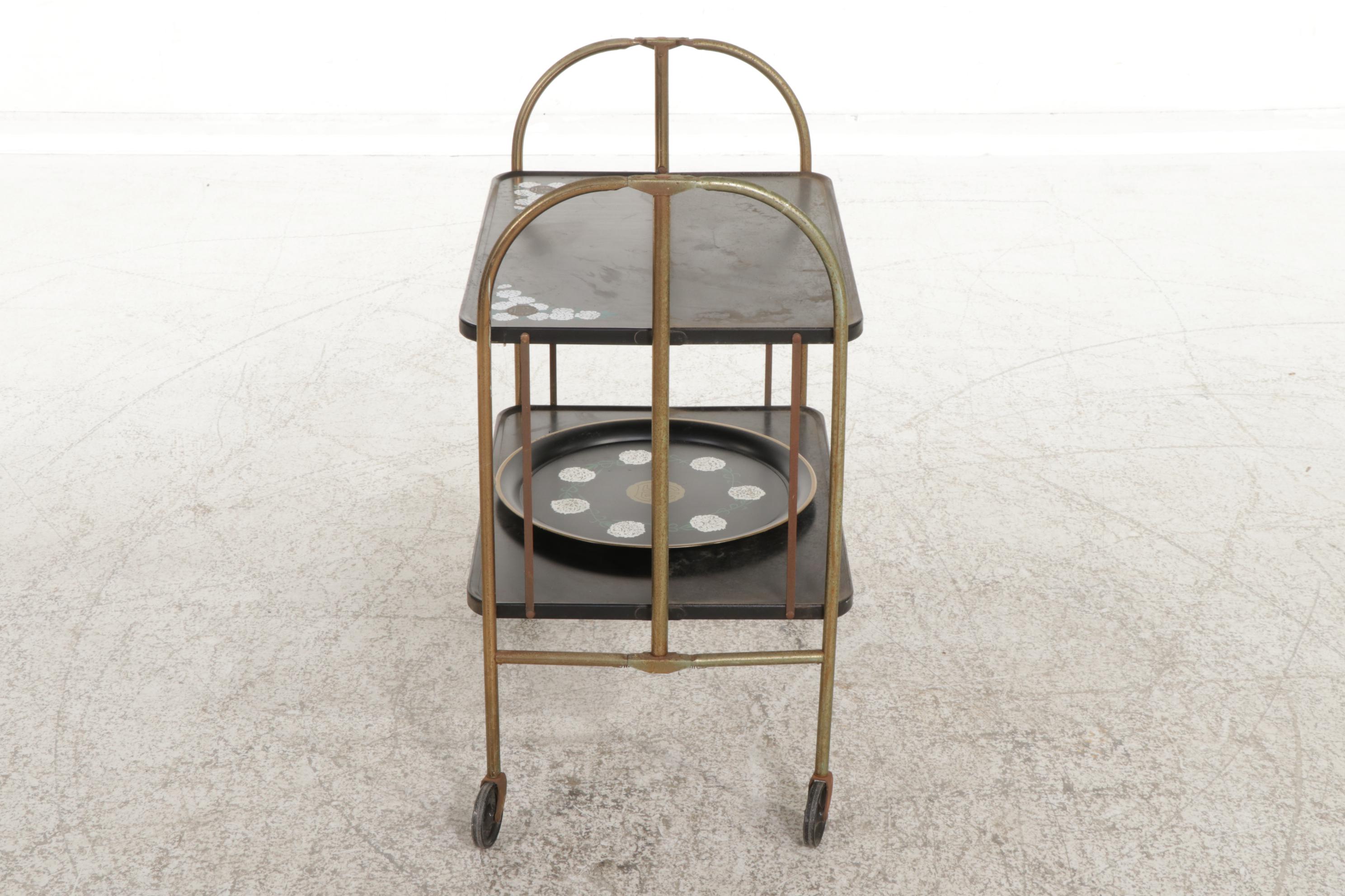 ReLyOn Metal Prods. Fold'n Roll "VersaTable" Serving Cart & Tray