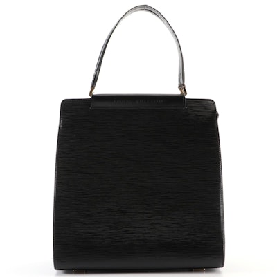 Louis Vuitton Figari MM Bag in Black Epi and Smooth Leather