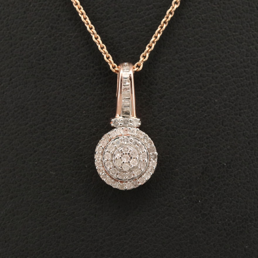 Sterling Diamond Pendant Necklace