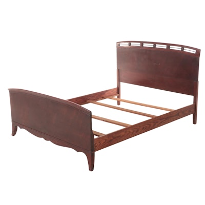 Hepplewhite Style Mahogany Full-Size Bed Frame, Mid-20th Century