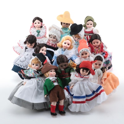 Madame Alexander Miniature Showcase with International Series and Other Dolls