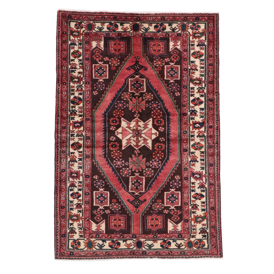 4'9 x 7'1 Hand-Knotted Persian Tuyserkan Area Rug