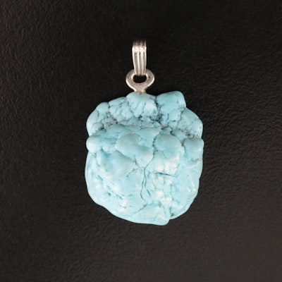 Magnesite Nugget Pendant with Sterling Bail