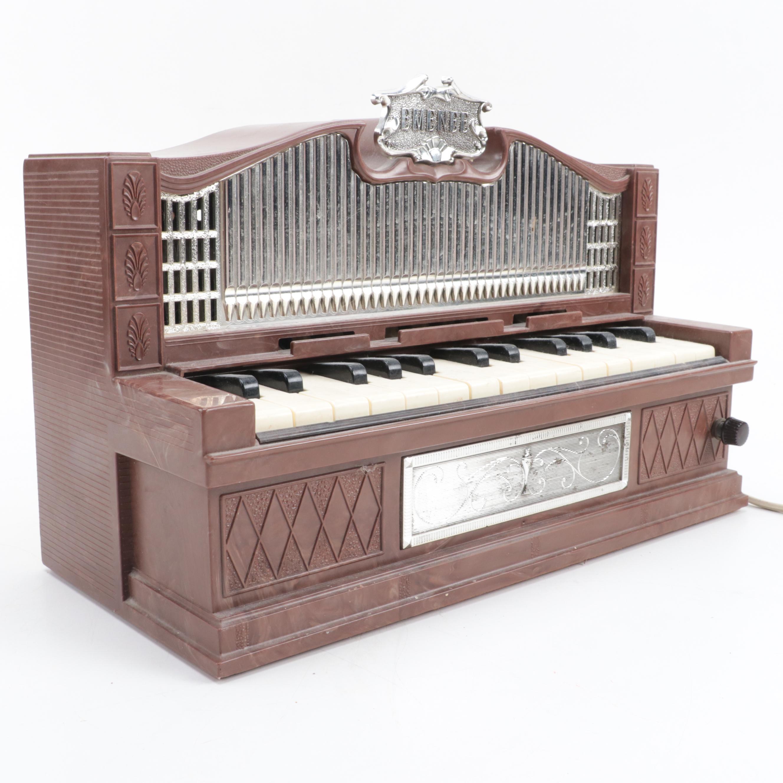 Emenee Miniature Electric Golden Pipe Organ Toy, Mid20th Century EBTH
