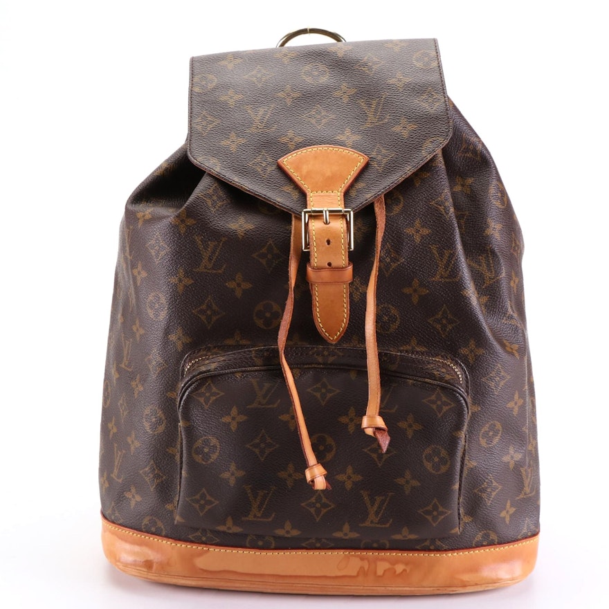 Louis Vuitton Montsouris GM Backpack in Monogram Canvas and Vachetta Leather