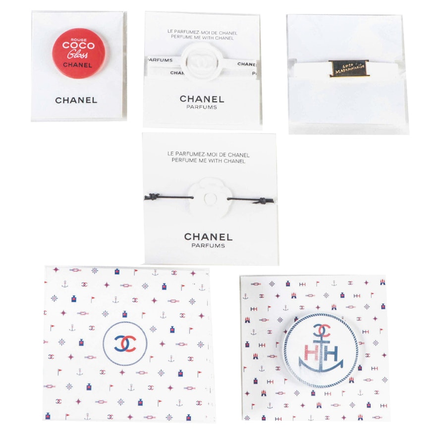Chanel Promotional Perfume Bottle Charms and Pins