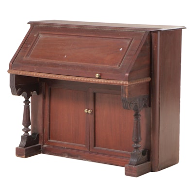 Victorian Style Mahogany Slant-Front Desk