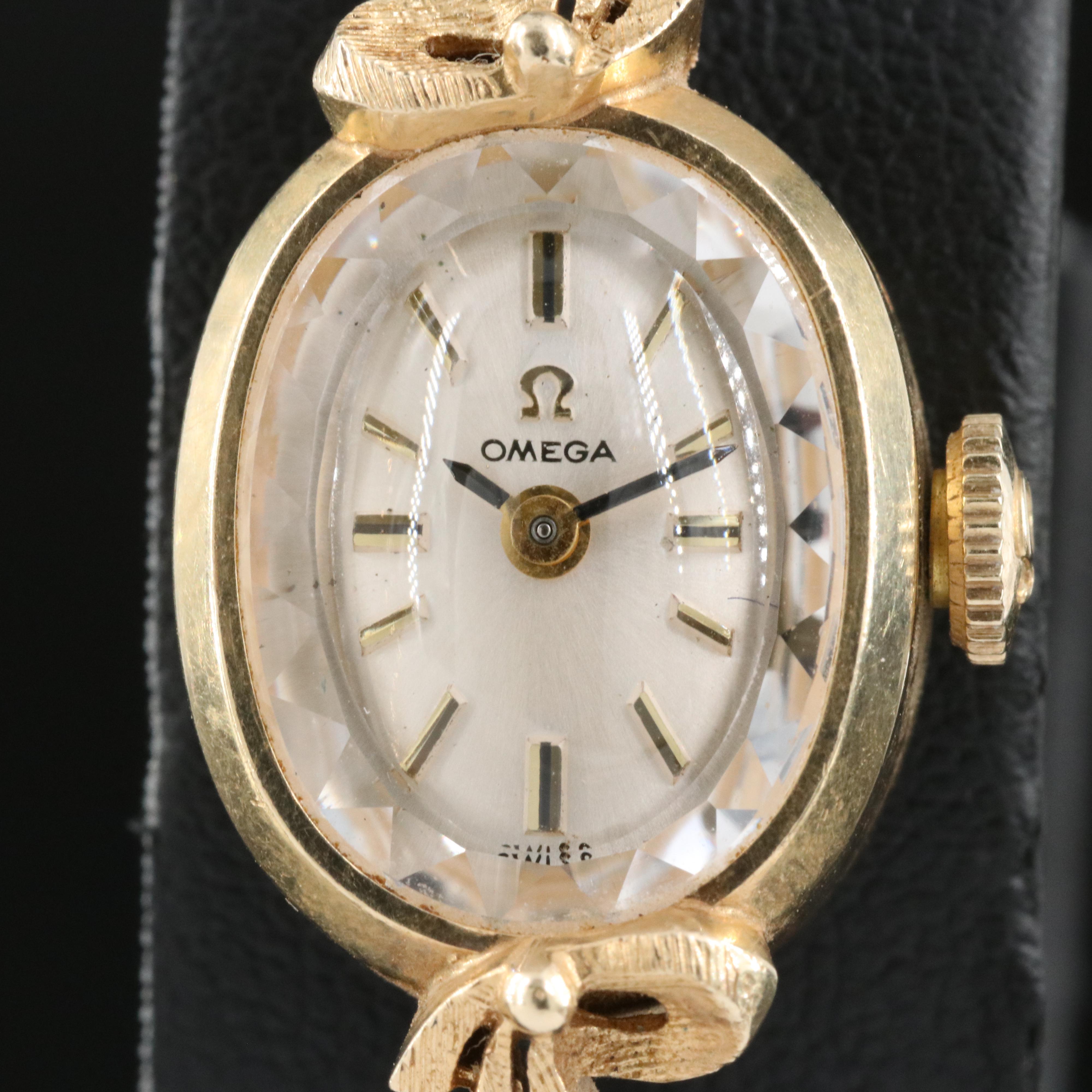 14K Omega Fancy Lugs Wristwatch | EBTH