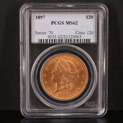 1897 PCGS Graded Twenty Dollar Gold Coin
