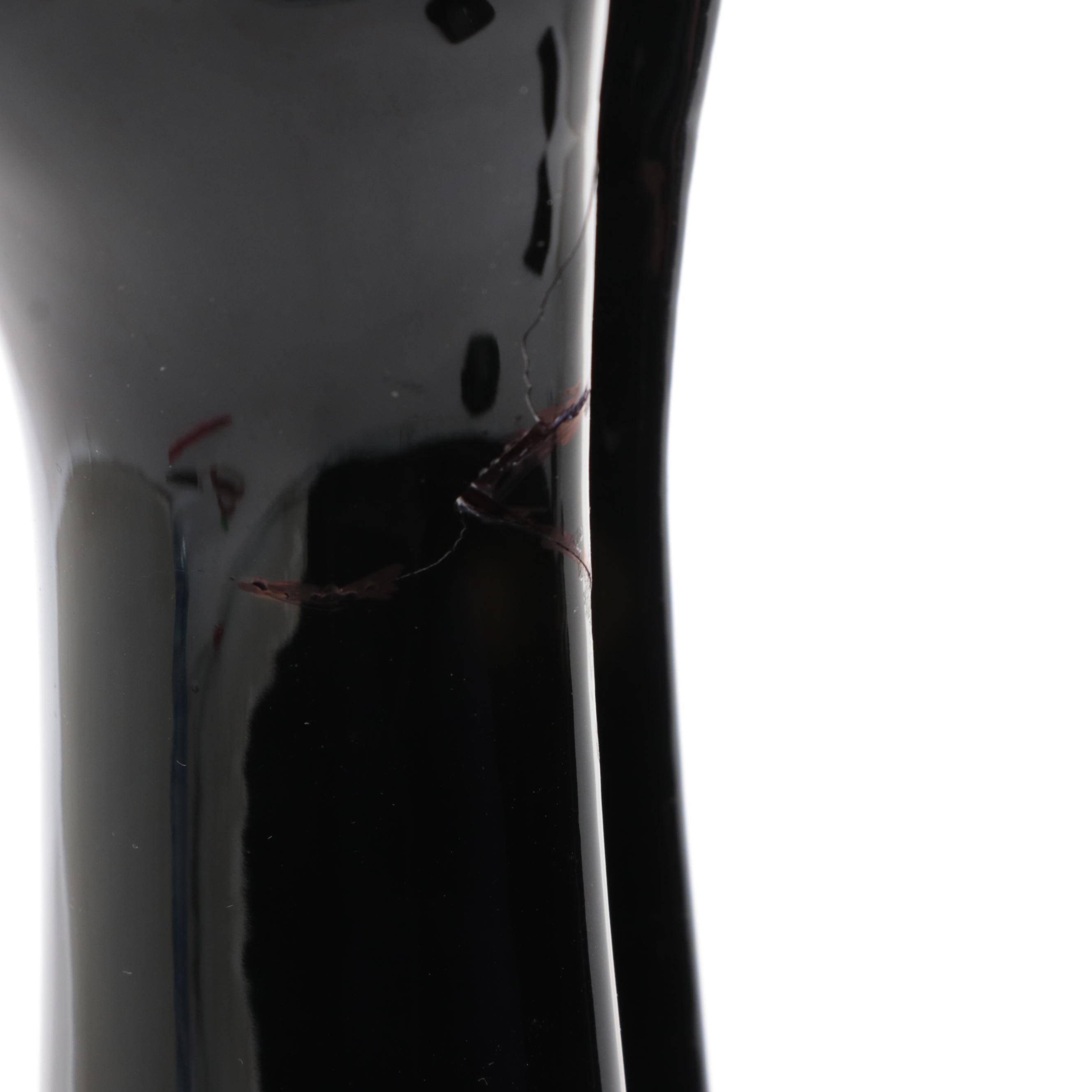 Allure Black Ceramic Cat Toilet Brush Holder EBTH