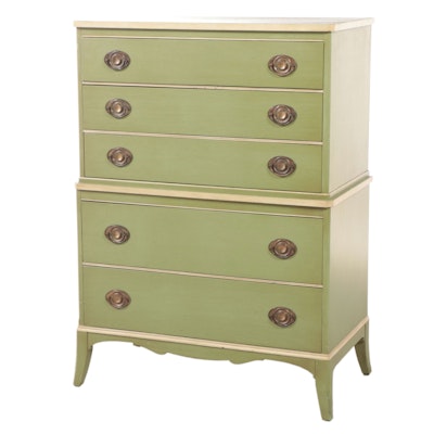 Northern Furniture Co. Federal Style Paint-Decorated Five-Drawer Chest