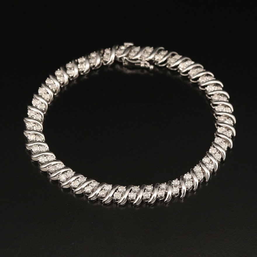 Sterling 1.12 Diamond Bracelet