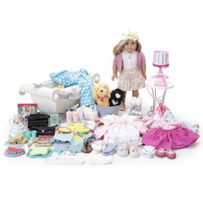 American Girl "Kit" Doll with Bathtub, Clothing, and More Accessories