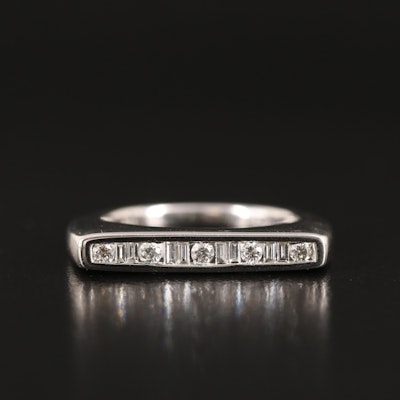 Diamond Bar Ring in Sterling