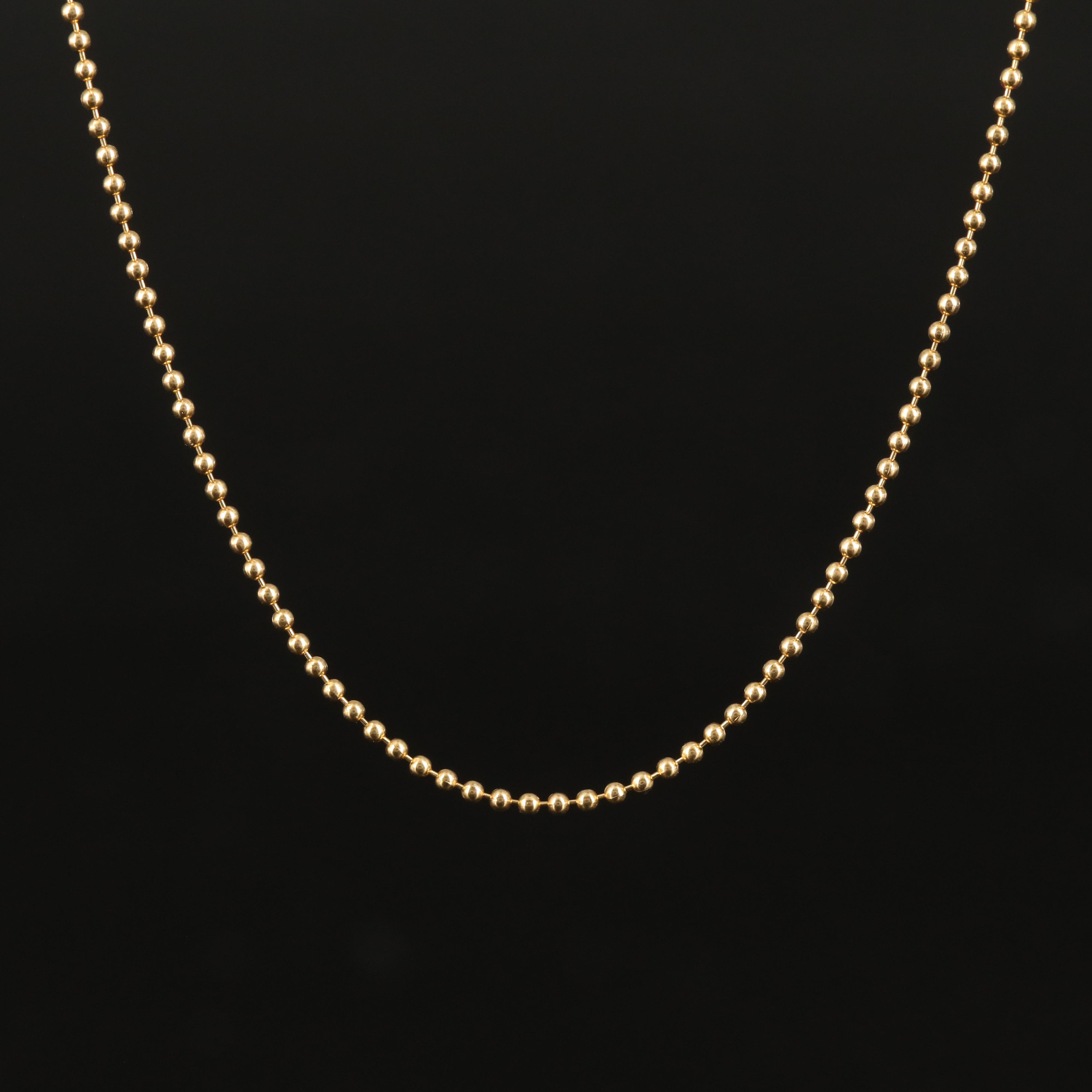18K Bead Chain Necklace EBTH