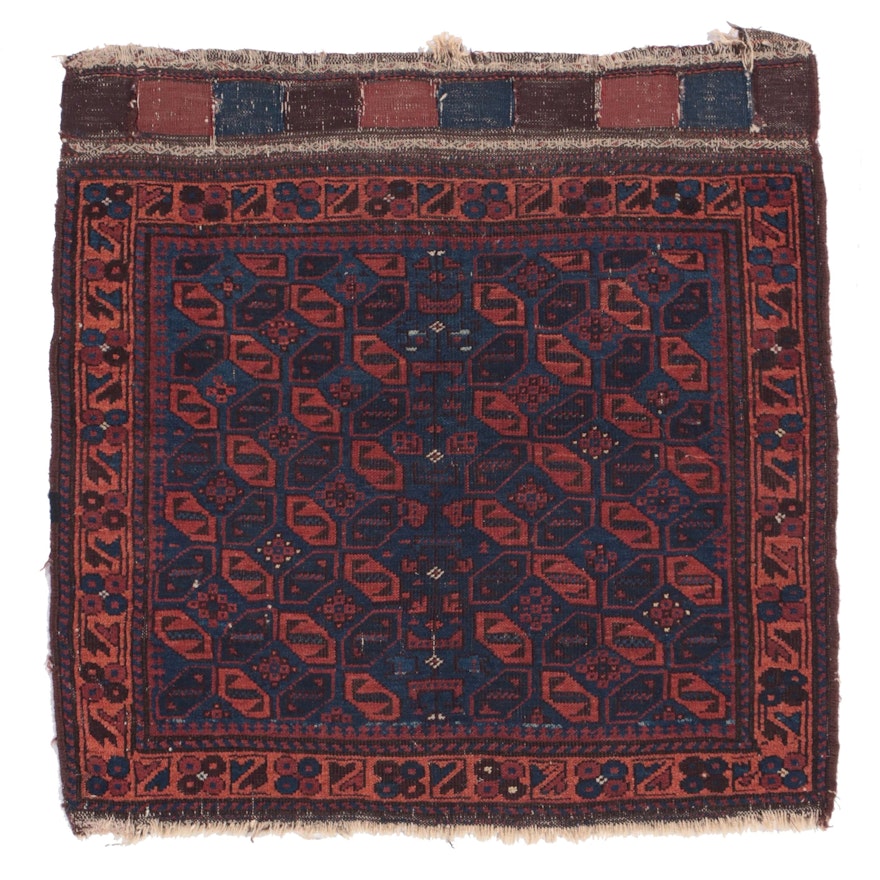 2'6 x 2'6 Hand-Knotted Afghan Baluch Accent Rug
