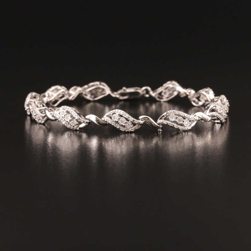 Sterling Diamond Bracelet