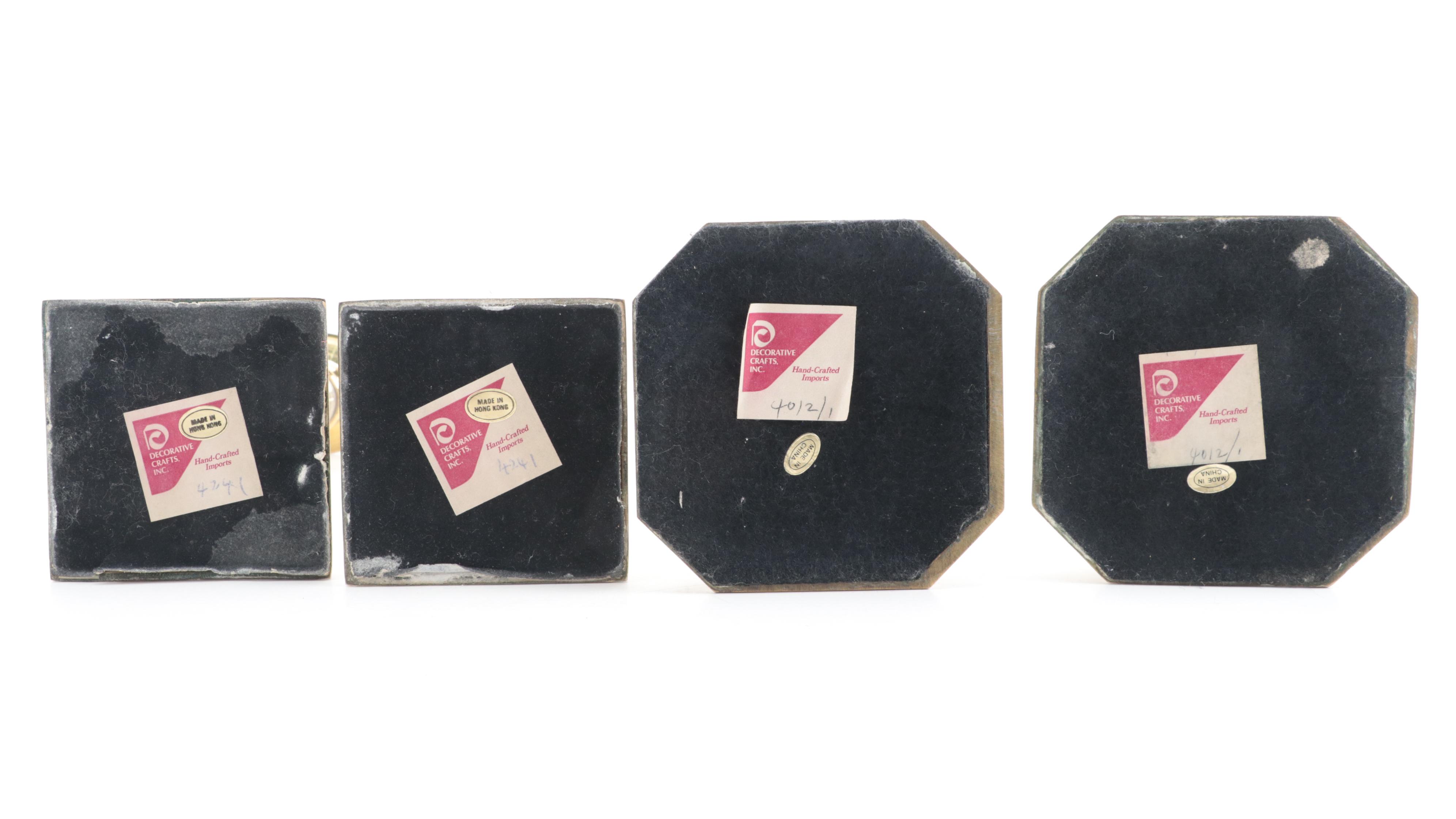 Decorative Crafts Inc Chinese Brass and Acrylic Candlesticks EBTH