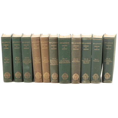 "Ben Jonson" Complete Set Edited by C. H. Herford and Percy Simpson, 1925