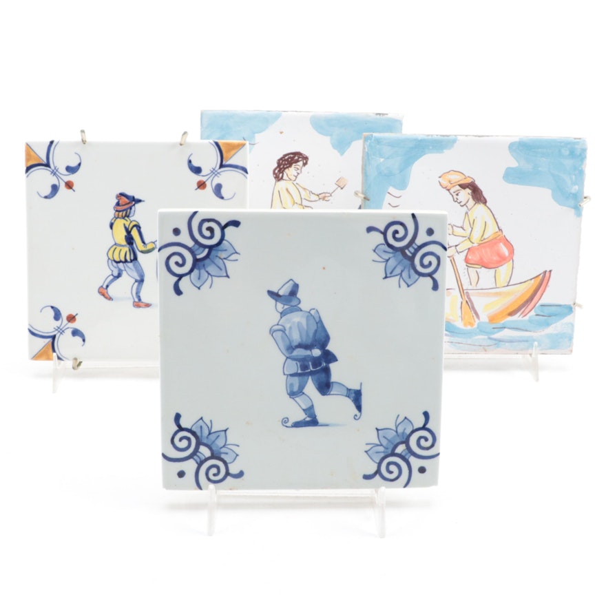 Royal Delft with Spanish Polychrome and Other Delft Tiles