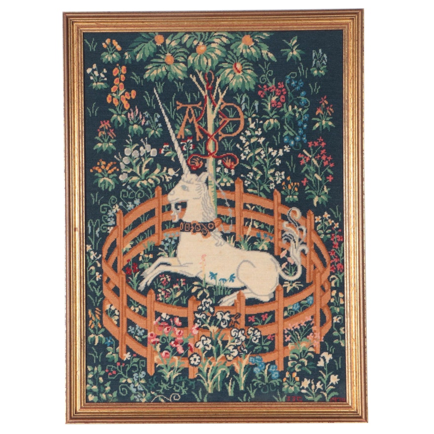 Needlepoint Panel After "The Hunt of the Unicorn," 1979