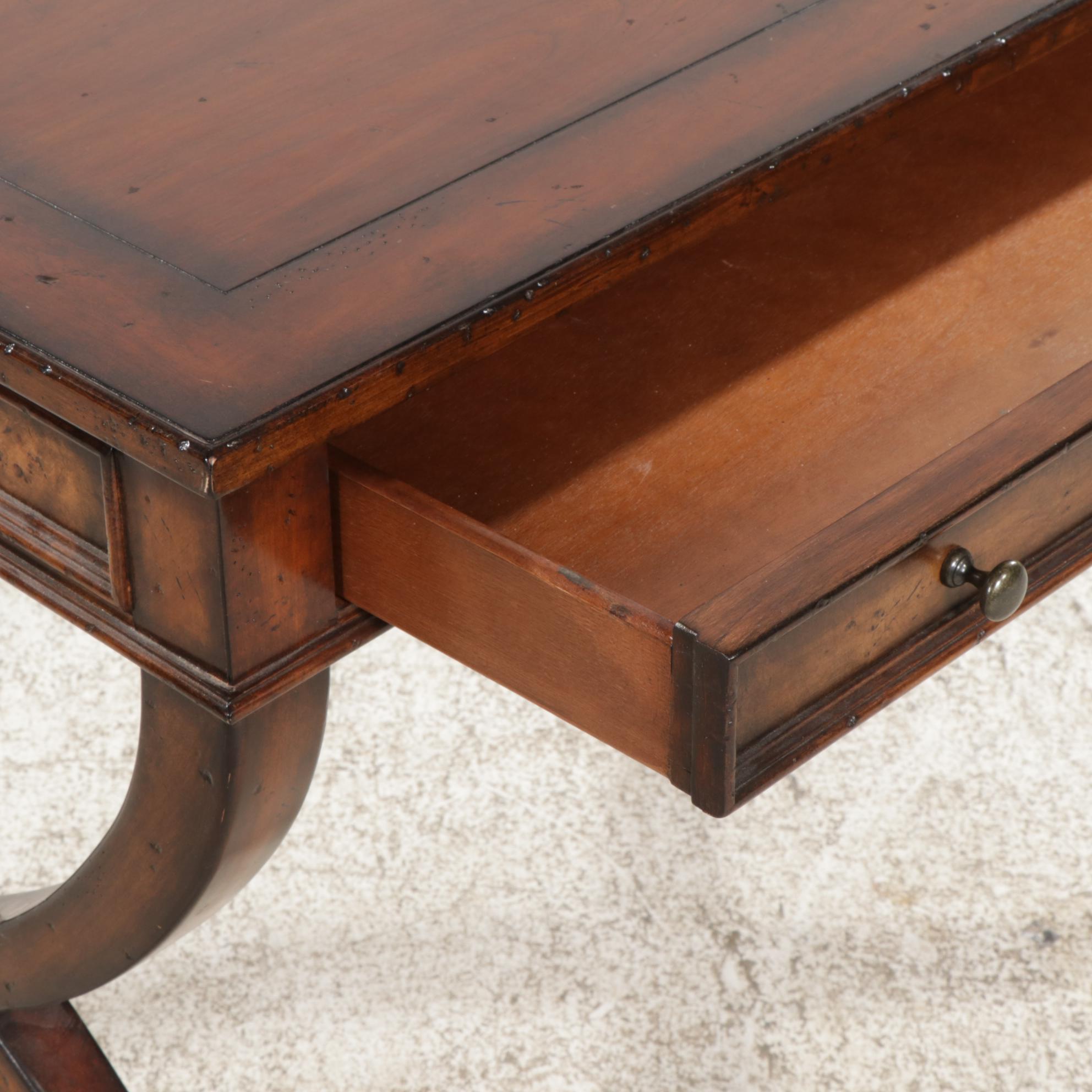 Woodbridge Furniture Regency Style CrossLeg Writing Desk, Late 20th