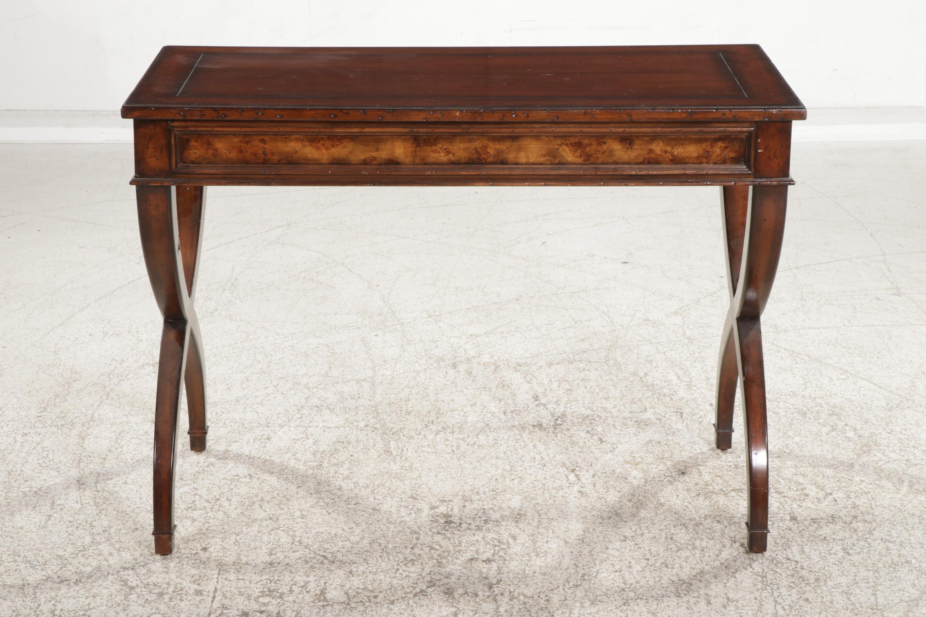 Woodbridge Furniture Regency Style CrossLeg Writing Desk, Late 20th