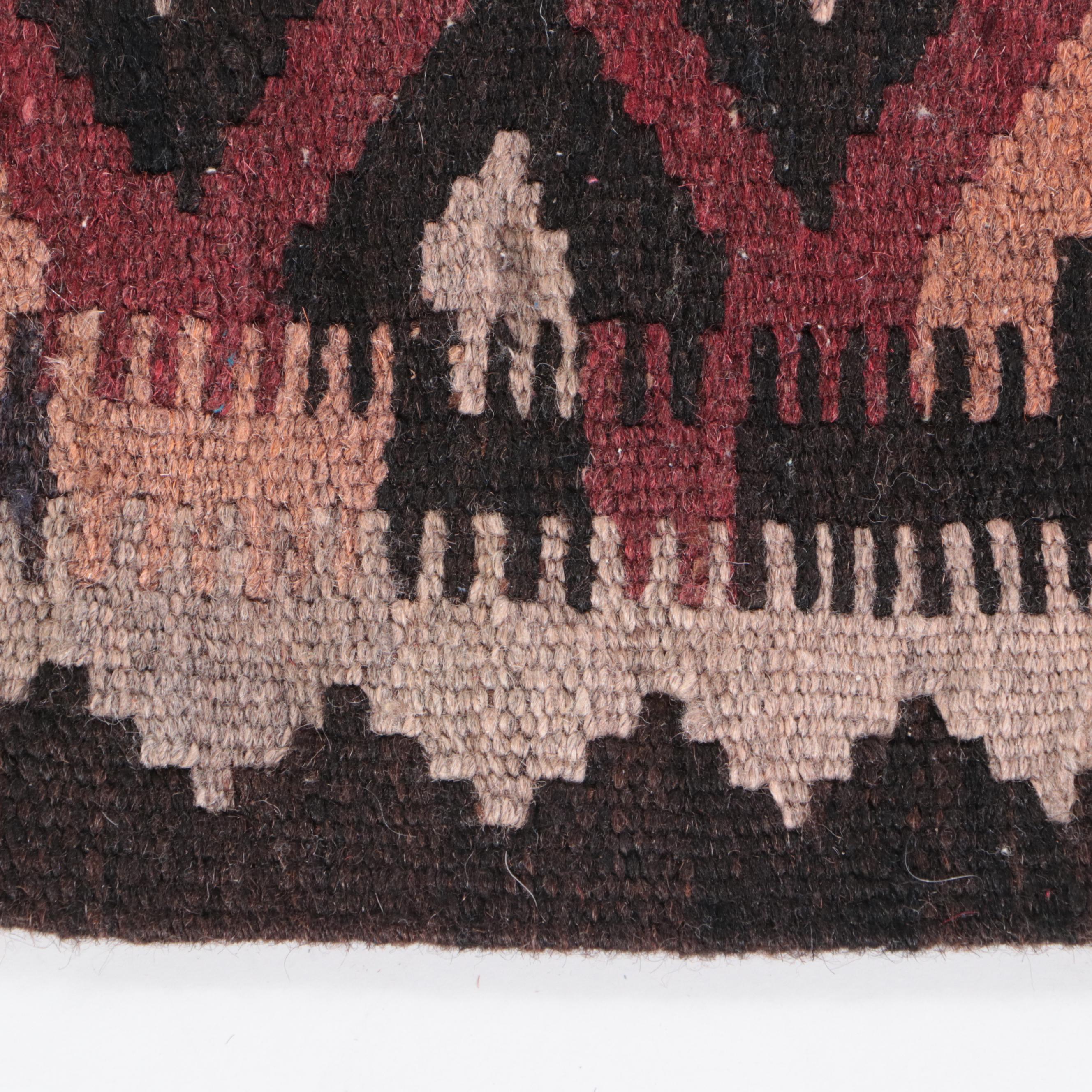 2' x 2'7 Handwoven Afghan Kilim Remnant Rug EBTH