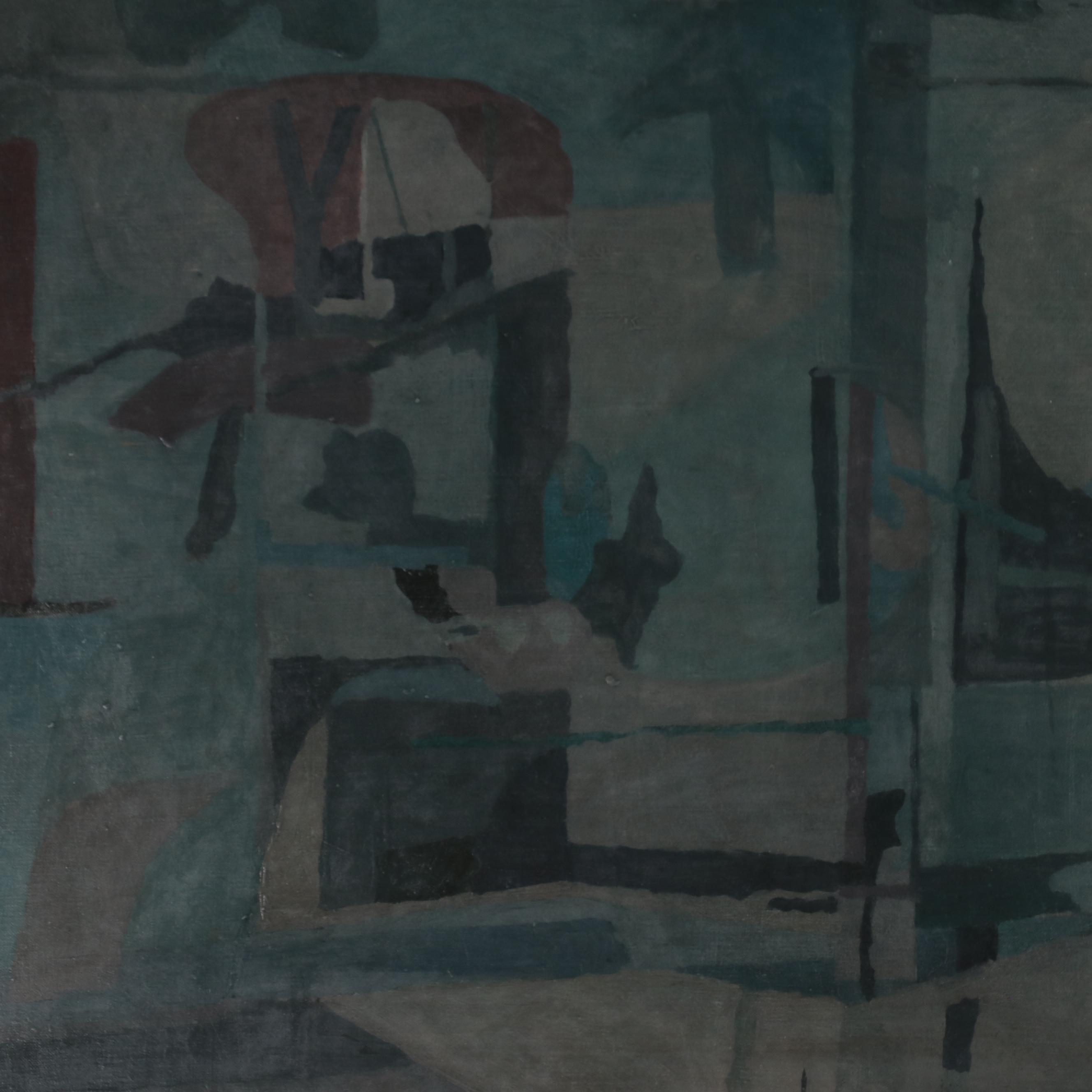 Peter Brown Abstract Oil Painting, 1971 EBTH